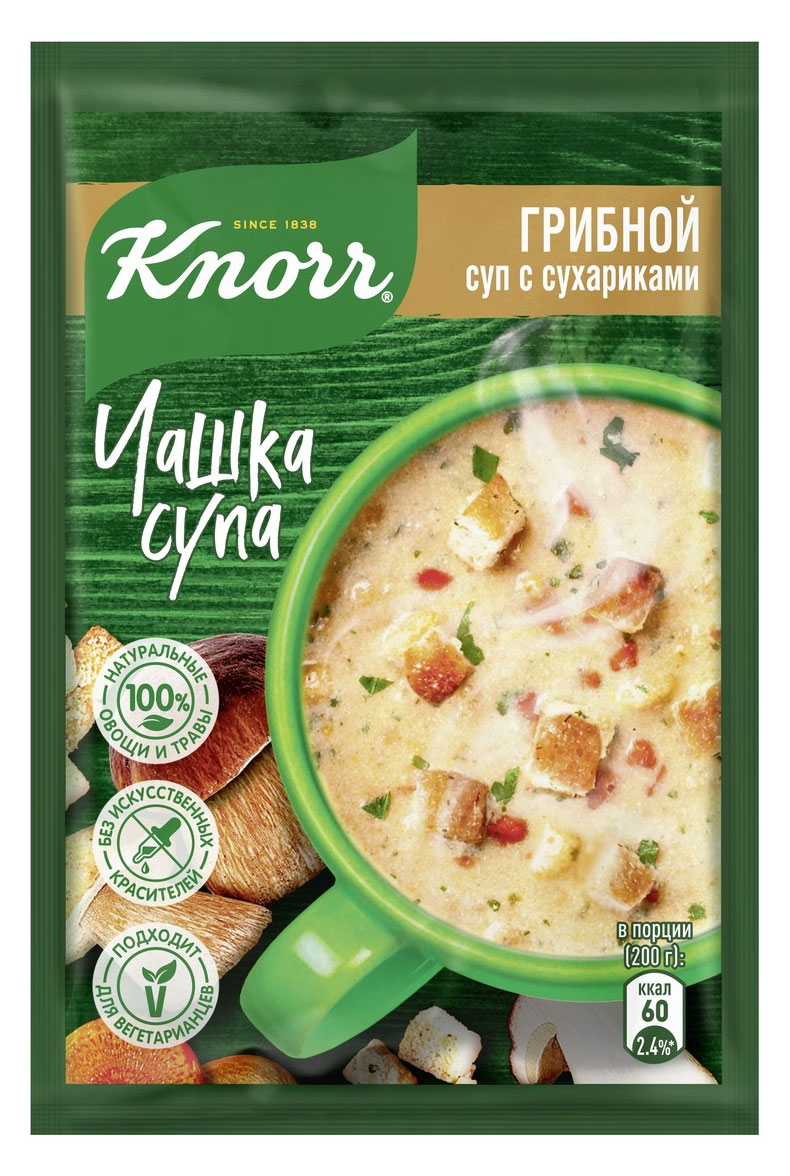 Суп заварной Knorr Чашка супа грибной, 15,5 г