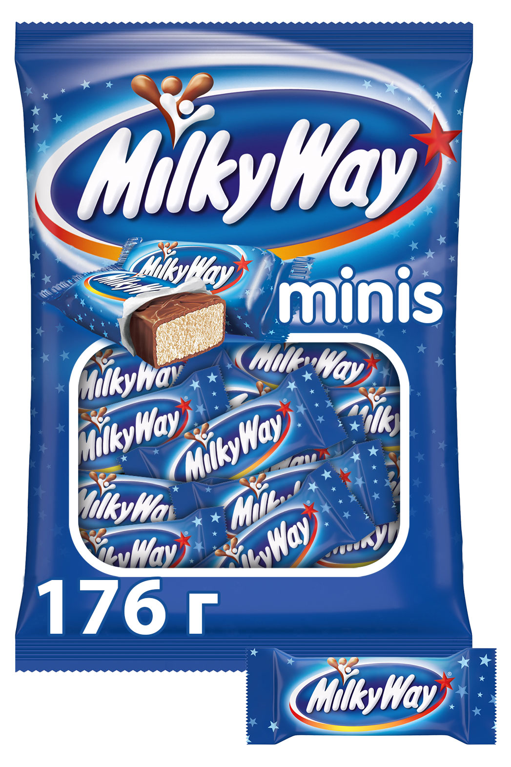 Батончик шоколадный Milky Way Minis, 176 г