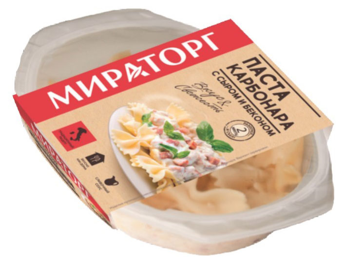 Паста Карбонара «Мираторг» с сыром и беконом, 260 г