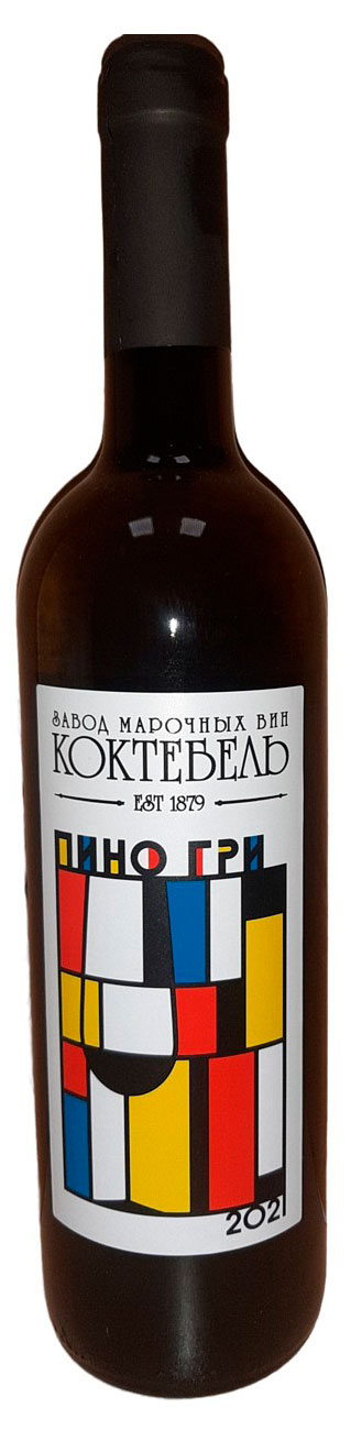 Вино «Коктебель» Пино Гри белое сухое Россия, 0,75 л