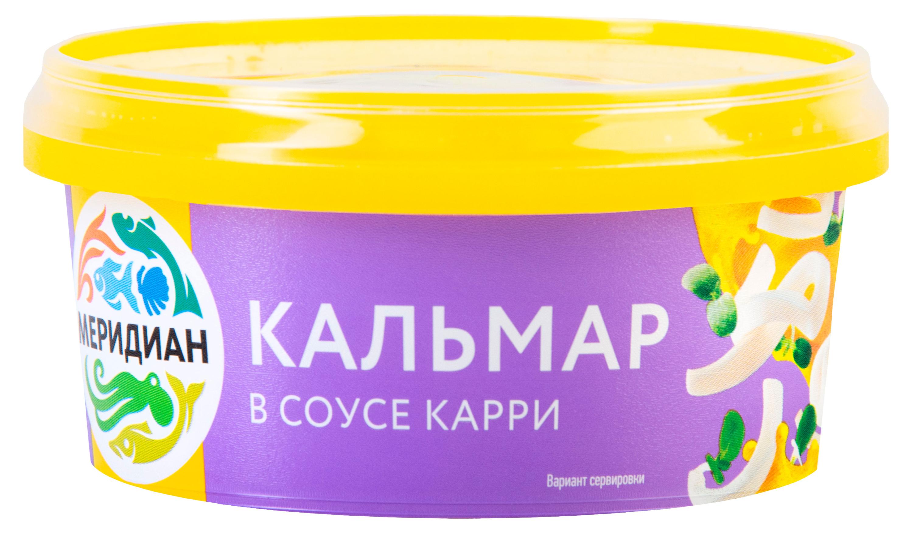 Кальмар в соусе карри «Меридиан» соломка, 180 г