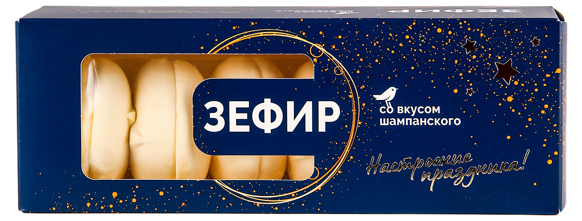 Зефир «АШАН Красная птица» со вкусом шампанского, 210 г