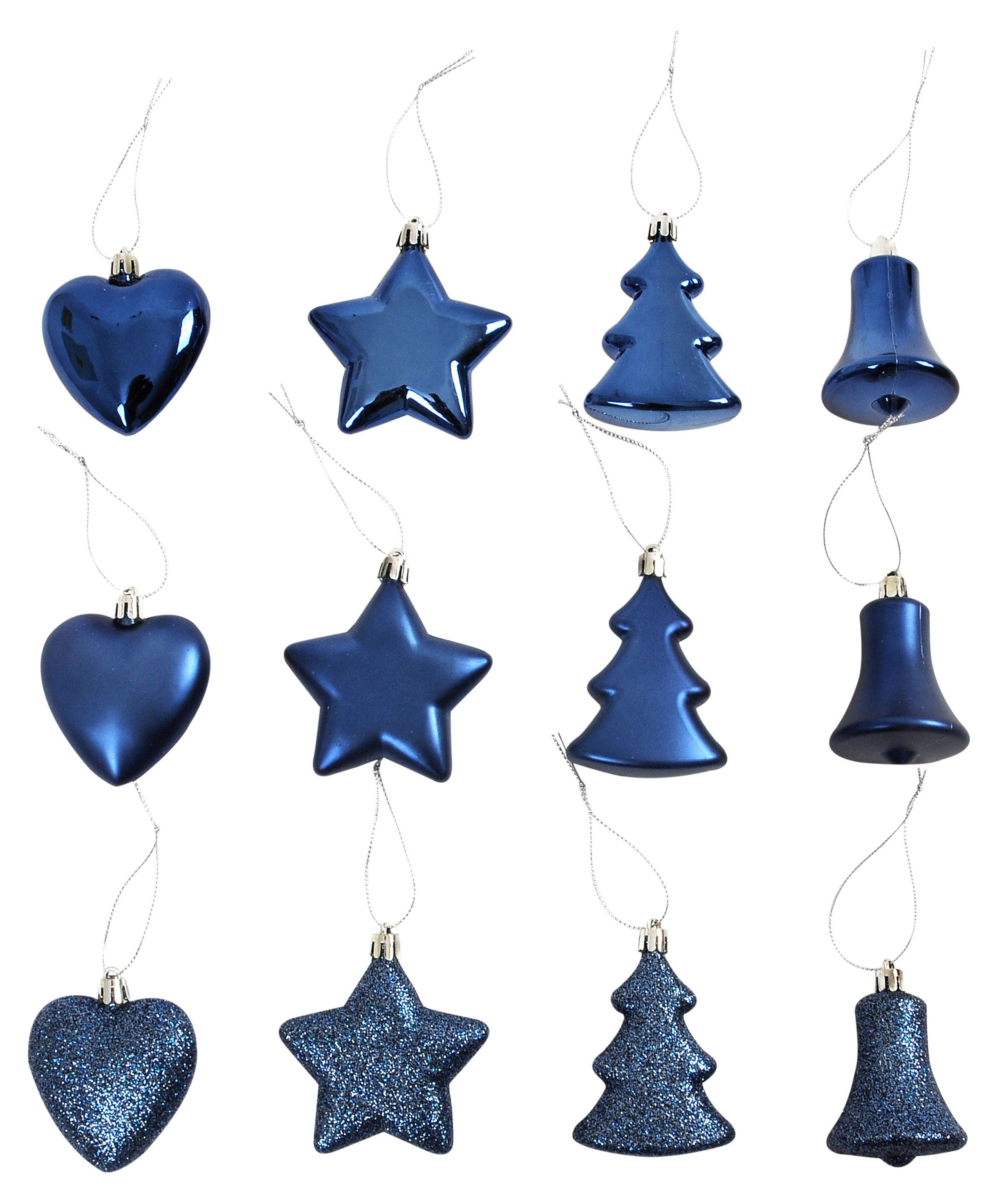 Елочное украшение Actuel Подвеска синяя пластик, 1 шт в ассортименте