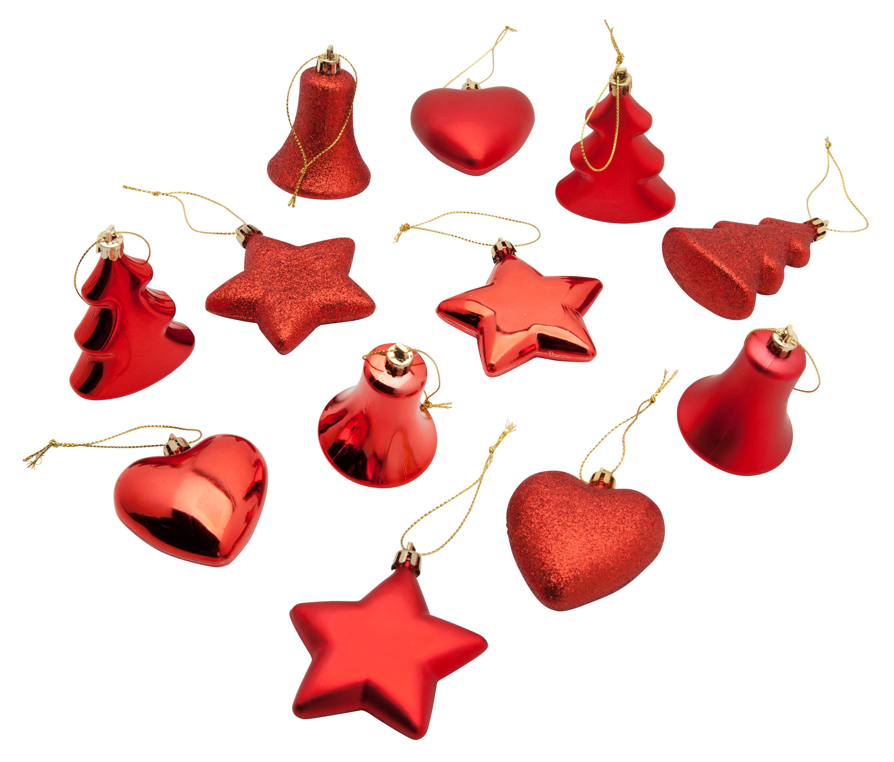 Елочное украшение Actuel Подвеска красная пластик 8 см, 1 шт в ассортименте