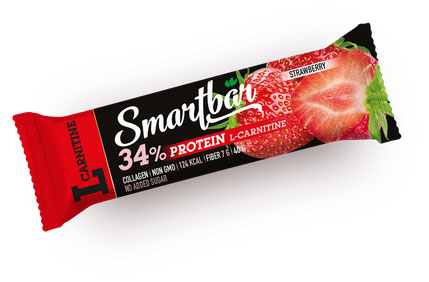 Батончик SmartBar Protein L-carnitin протеиновый с л-карнитином Клубника 40 г