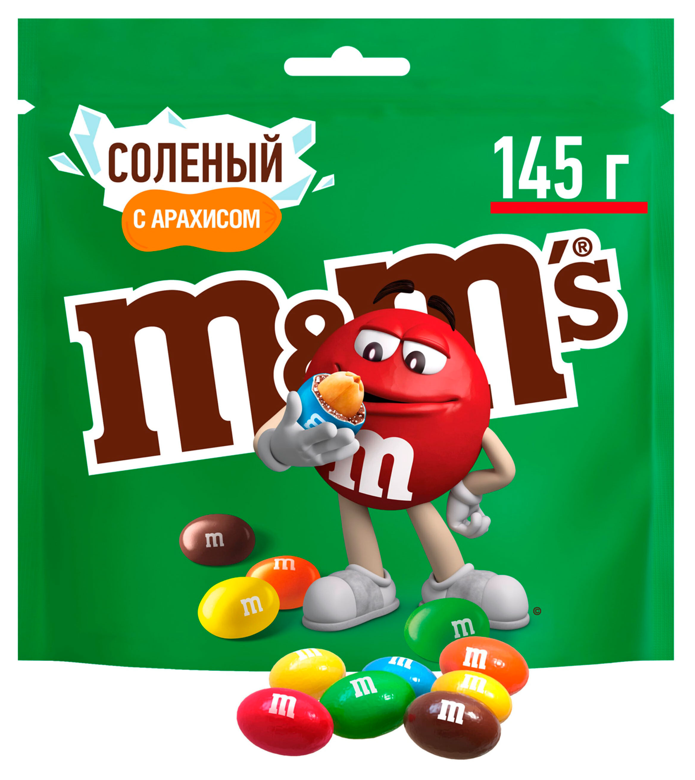 Конфеты M&M's Драже с соленым арахисом и молочным шоколадом для компании, 145 г