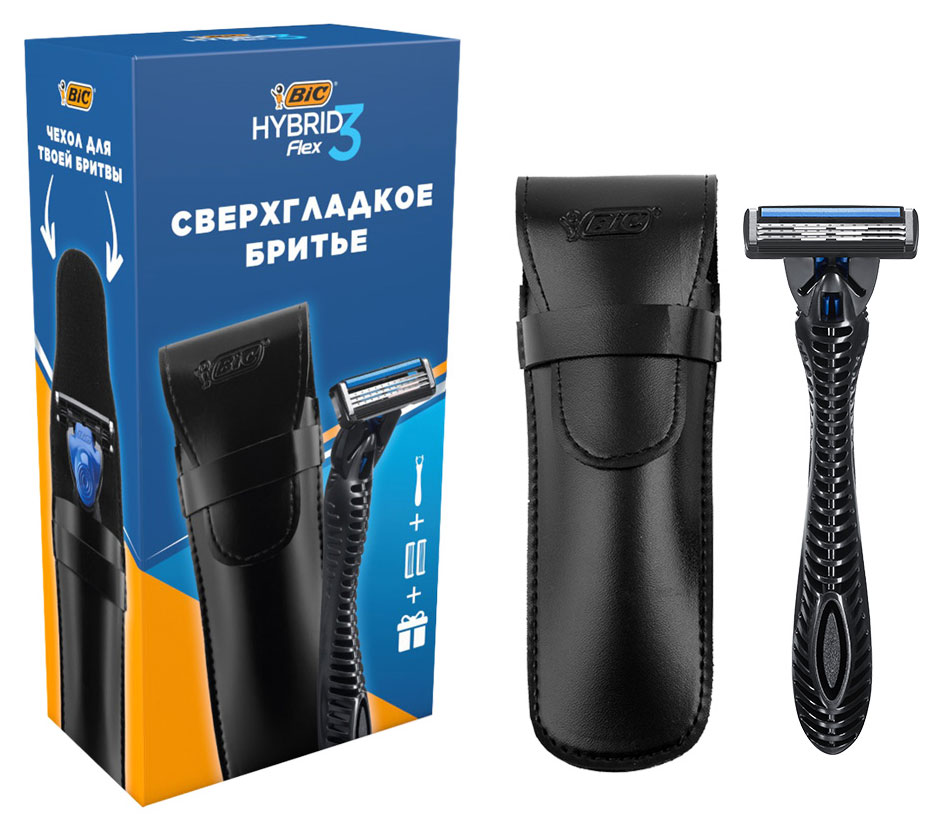 Подарочный набор BIC Hybrid 3 Flex, 1 ручка + 2 кассеты