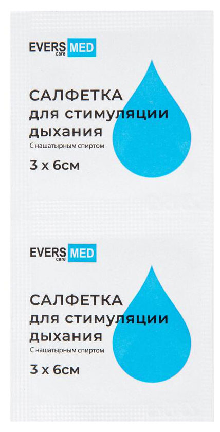 Салфетка для стимуляции дыхания Evers Life, 3x6 см