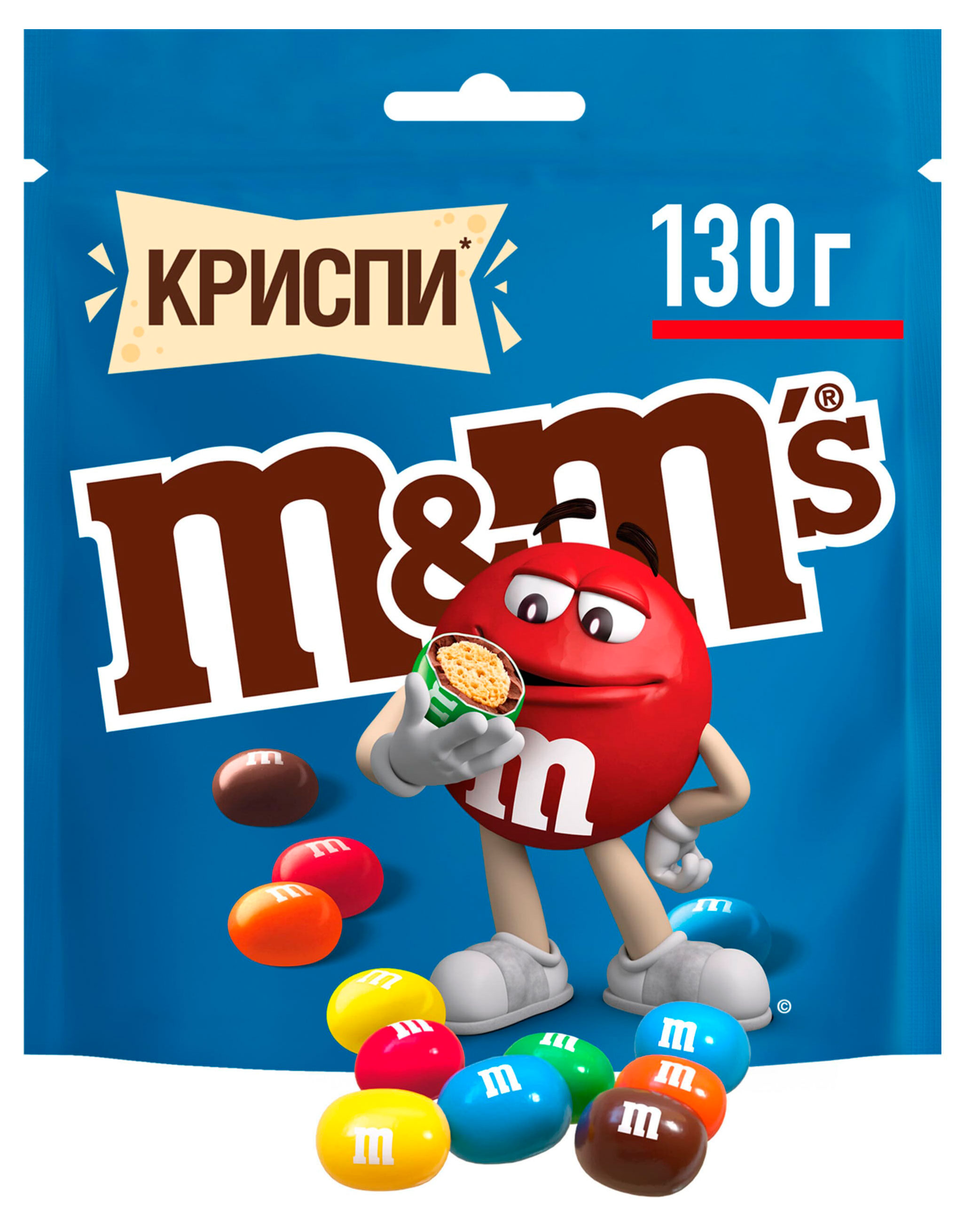 Драже M&M's Для компании Криспи с хрустящим центром, 130 г