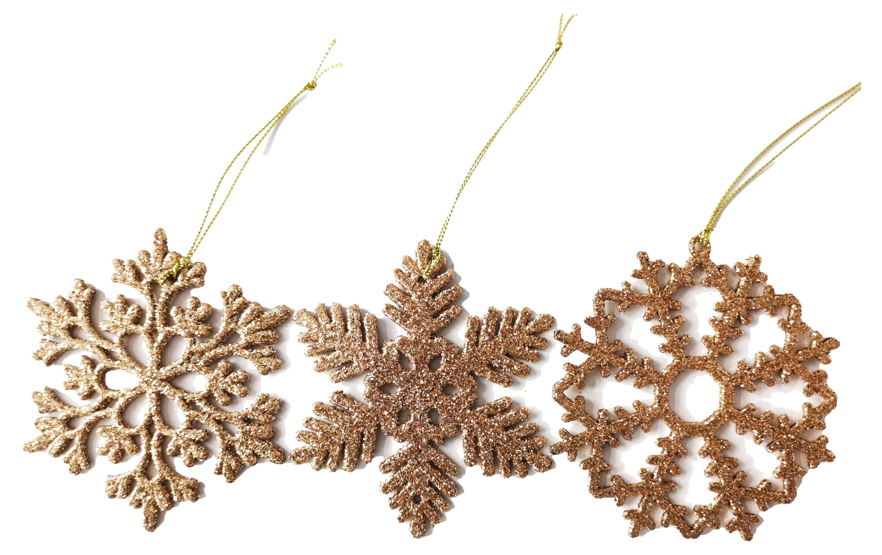 Елочное украшение Actuel Снежная королева Подвеска Снежинка медная пластик 10 см, 1 шт в ассортименте