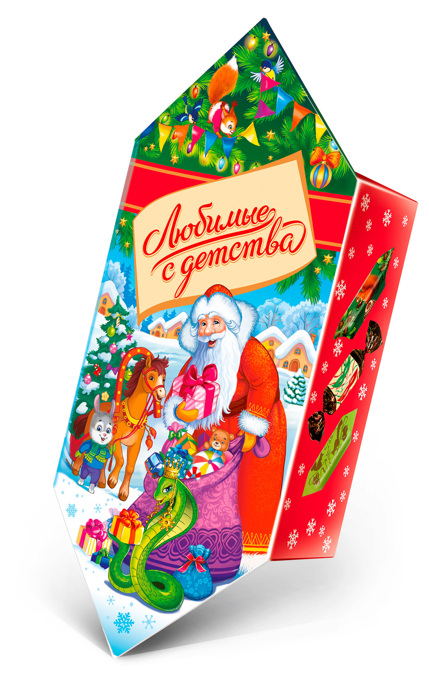 Подарок новогодний сладкий «Любимые с детства» Конфета, 350 г в ассортименте