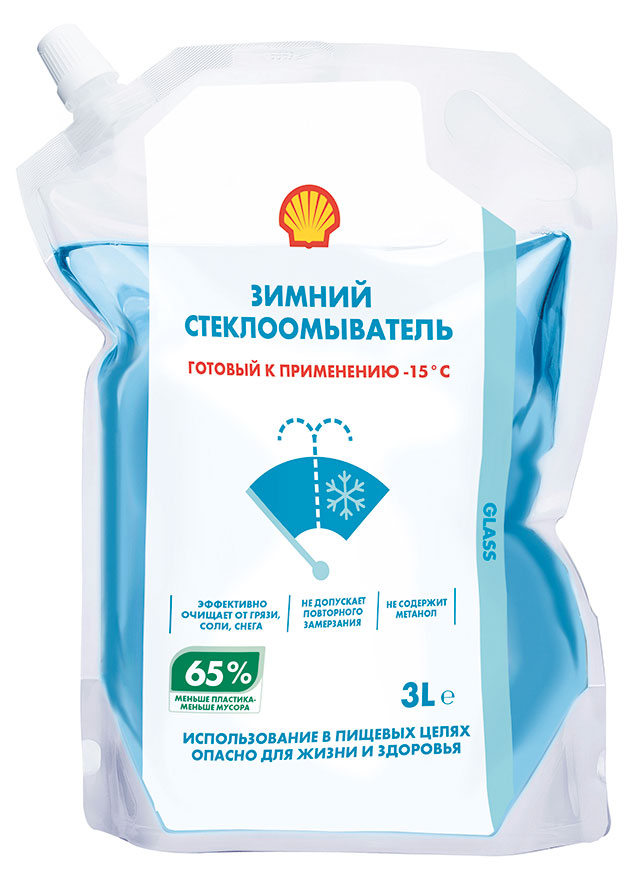 Жидкости стеклоомывателя до -15°С Shell, 3 л