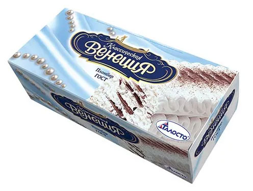 Мороженое-рулет молочный «Талосто» Пломбир Классическая Венеция ваниль с шоколадной прослойкой ГОСТ БЗМЖ, 450 г