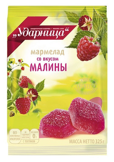 Мармелад «Ударница» со вкусом малины, 325 г