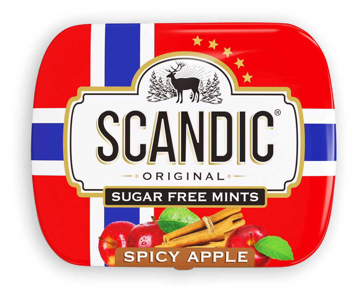 Драже Scandic Яблоко без сахара, 14 г