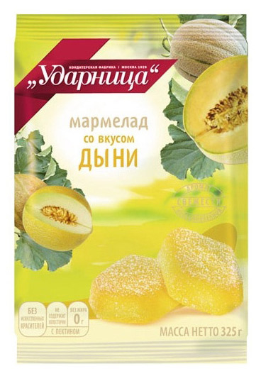 Мармелад «Ударница» со вкусом дыни, 325 г