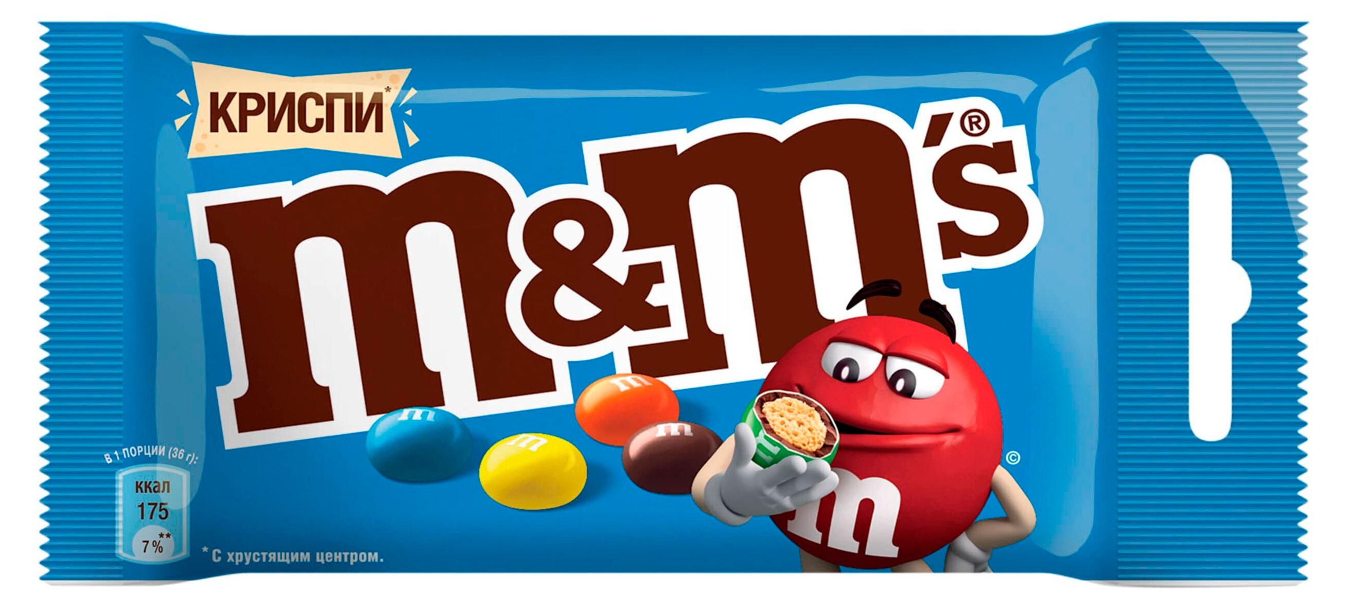 Драже M&M's Криспи шоколадное, 36 г