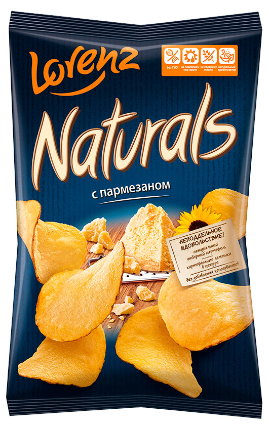 Чипсы картофельные Naturals c пармезаном, 100 г