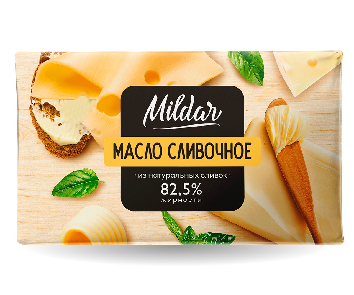 Масло сливочное Mildar 82,5% БЗМЖ, 180 г