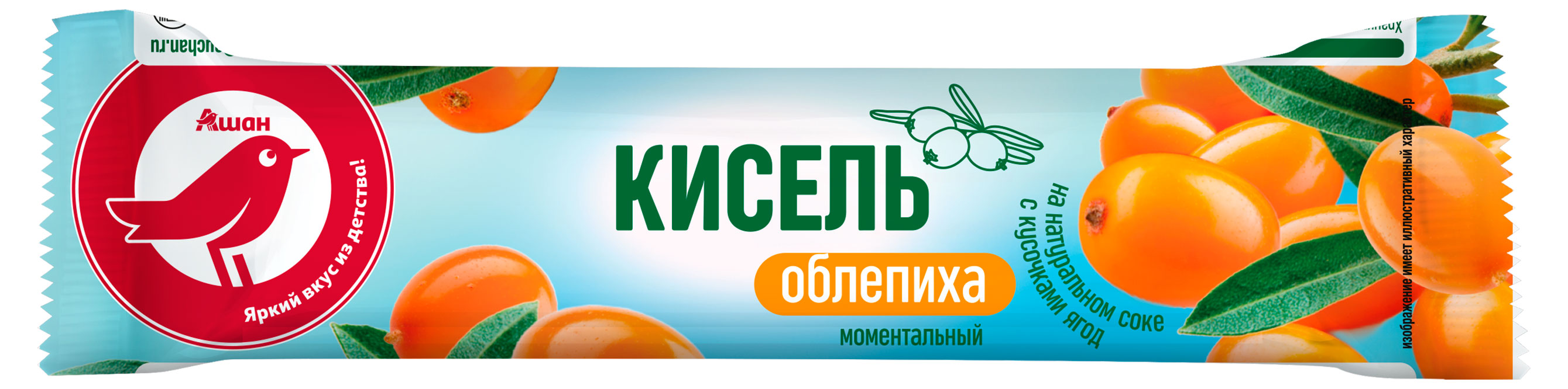 Кисель АШАН Красная птица Облепиха, 25 г