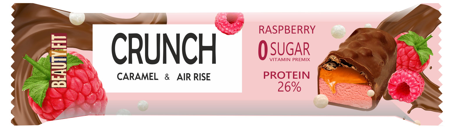 Батончик протеиновый Beauty Fit Crunch малина, 40 г