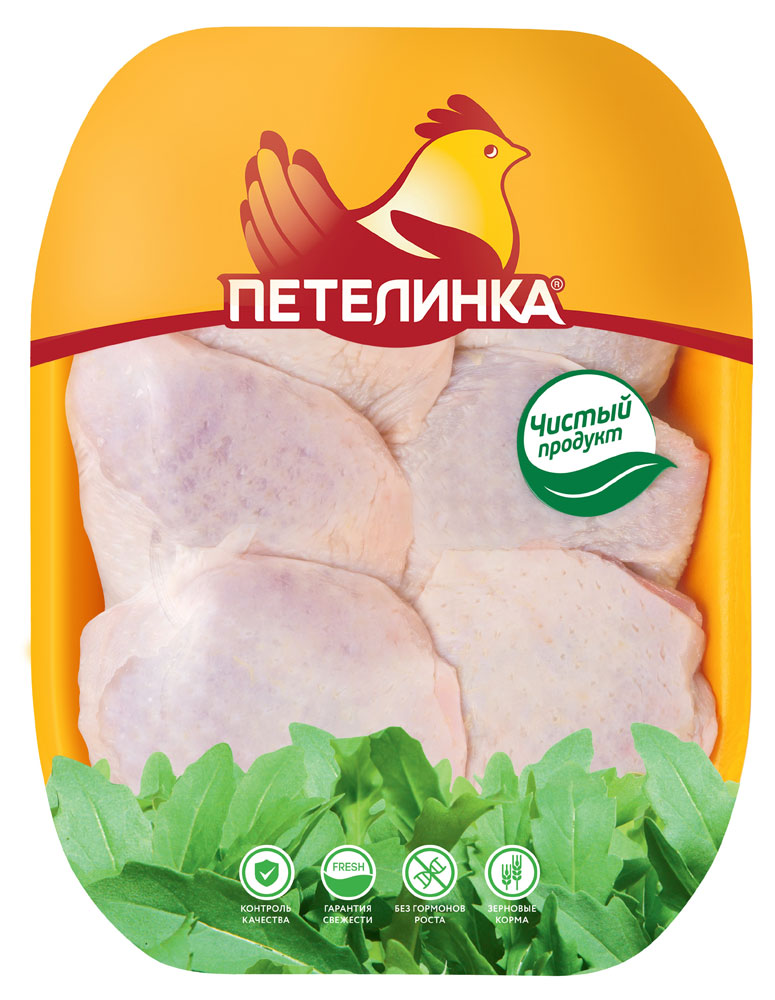 Бедро куриное «Петелинка» с кожей охлажденное, ~ 1,2 кг