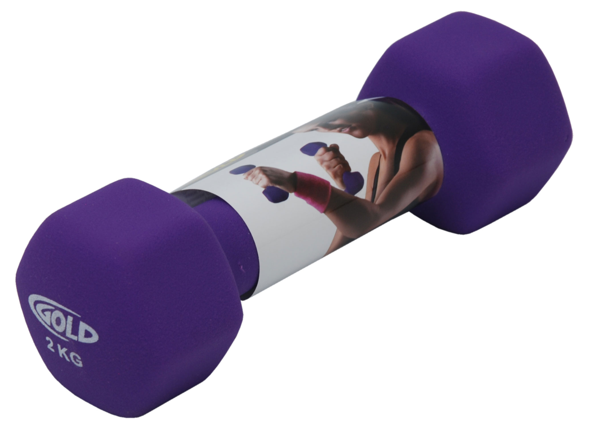 Гантель Gold покрытие неопрен, 1х2,0 кг в ассортименте