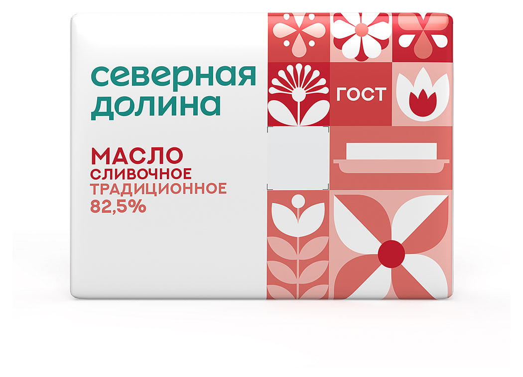 Масло сливочное «Северная долина» Традиционное 82,5%, 160 г
