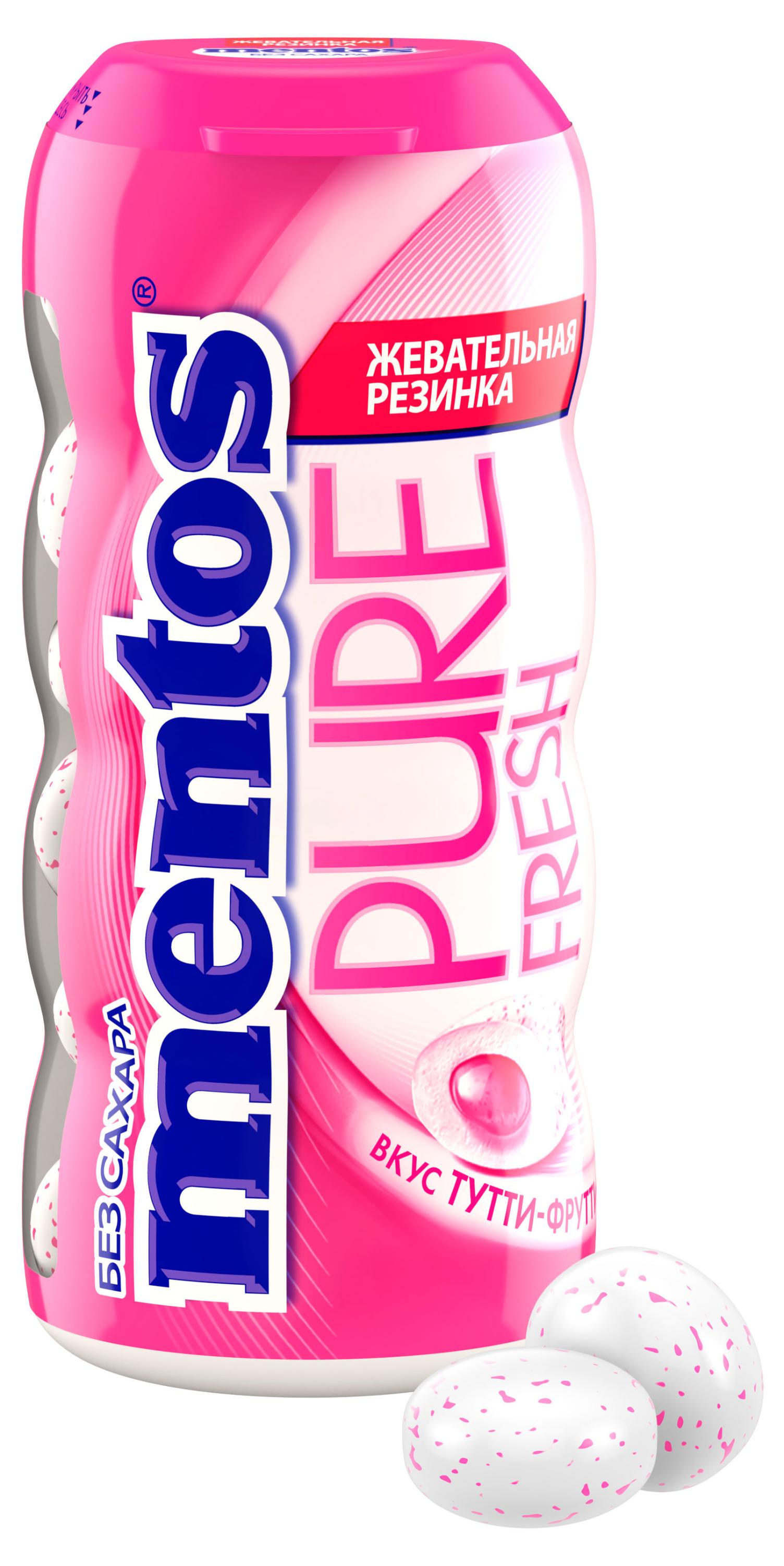 Жевательная резинка Mentos Pure Fresh со вкусом Тутти-Фрутти, 30 г