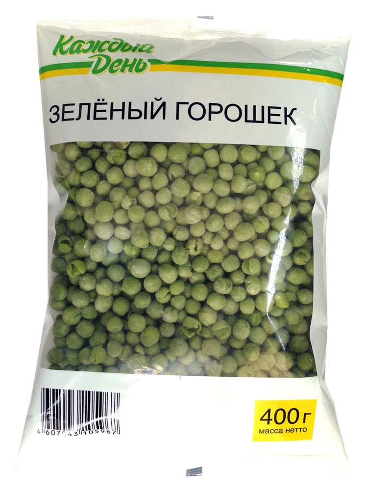 Овощная смесь Зеленый горошек «Каждый день» замороженный, 400 г