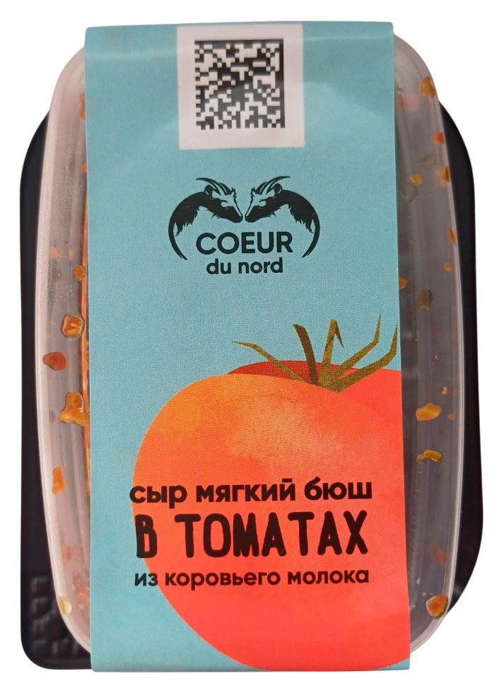 Сыр мягкий Coeur du nord Бюш в томатах из коровьего молока 45% БЗМЖ, 130 г