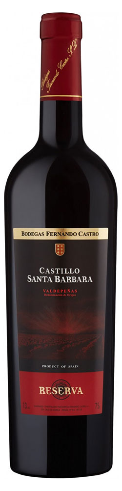 Вино Castillo Santa Barbara Reserva красное сухое Испания, 0,75 л