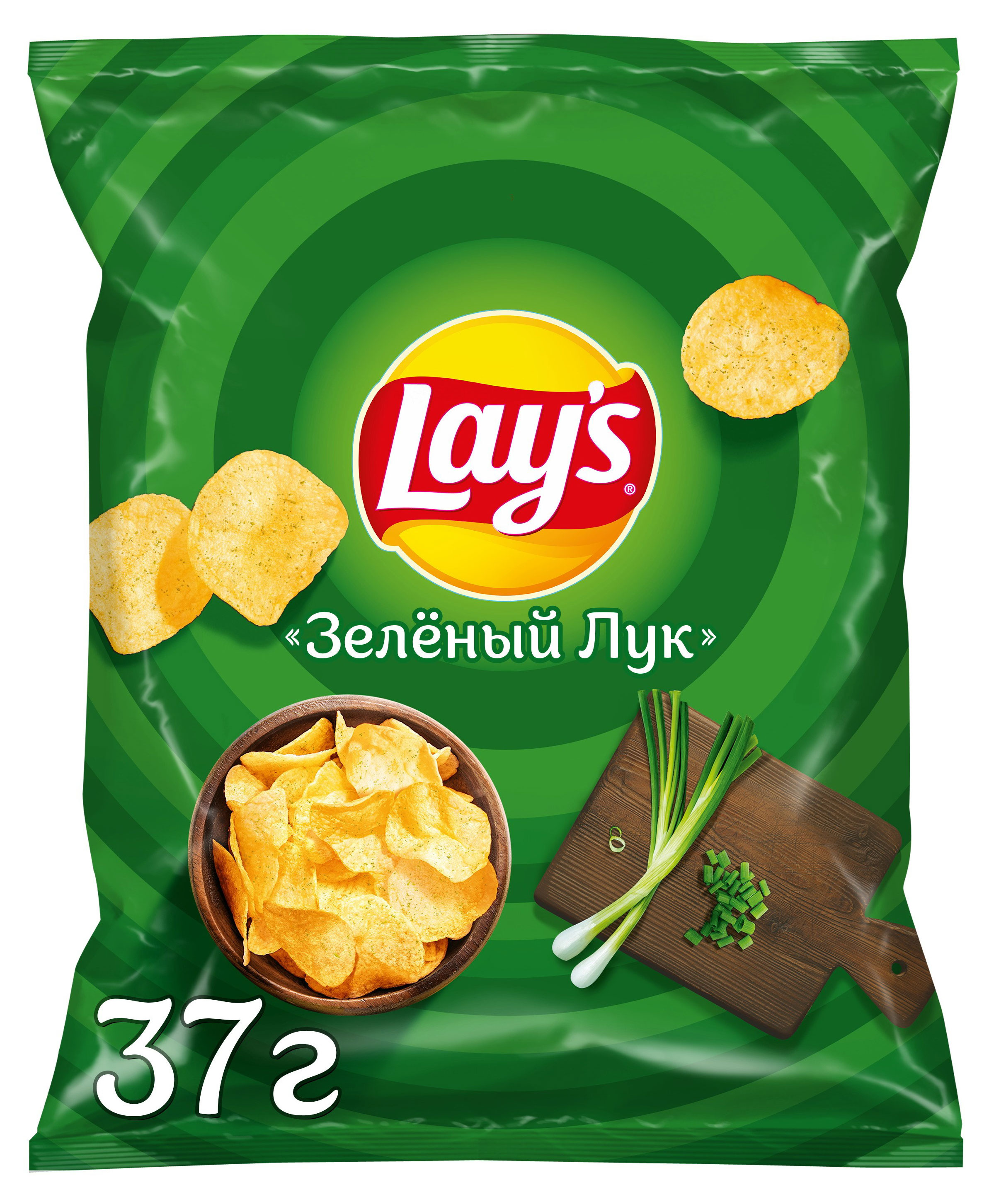 Чипсы картофельные Lay's Зеленый Лук, 37 г