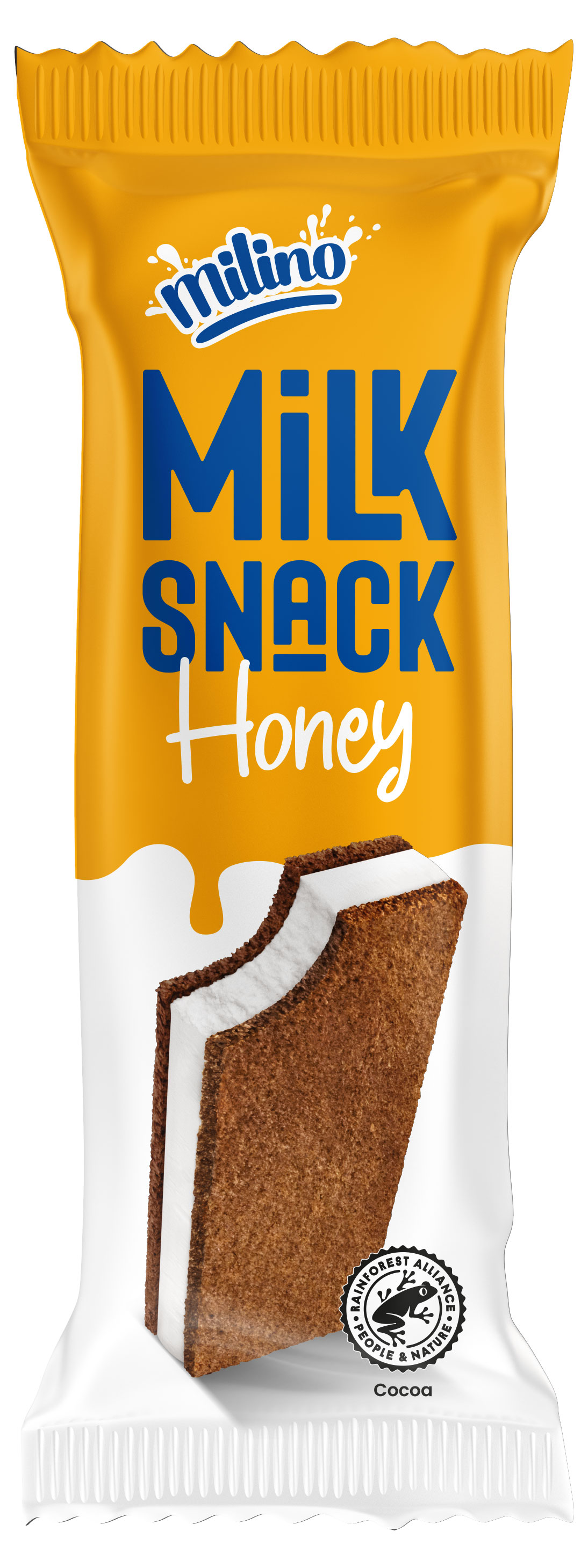 Пирожное бисквитное Milino Milk Snack Honey с медом Италия, 28 г