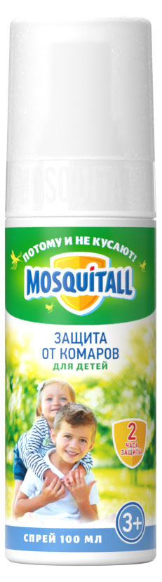 Спрей от комаров детский Mosquitall Нежная защита, 100 мл