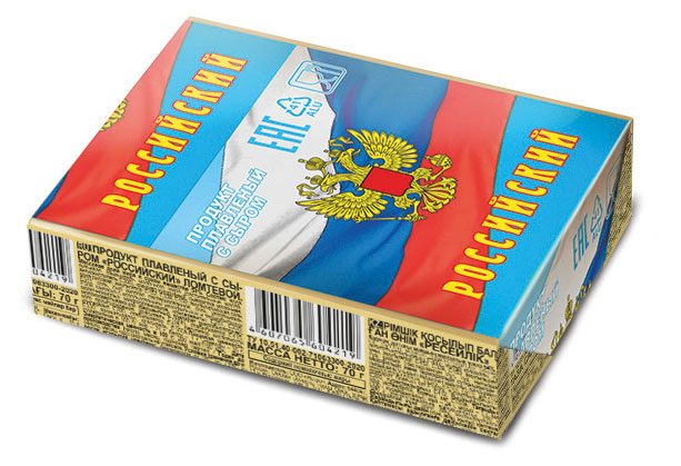 Сырный продукт «Жинкина Крынка» Российский фольга брикет ЗМЖ, 70 г