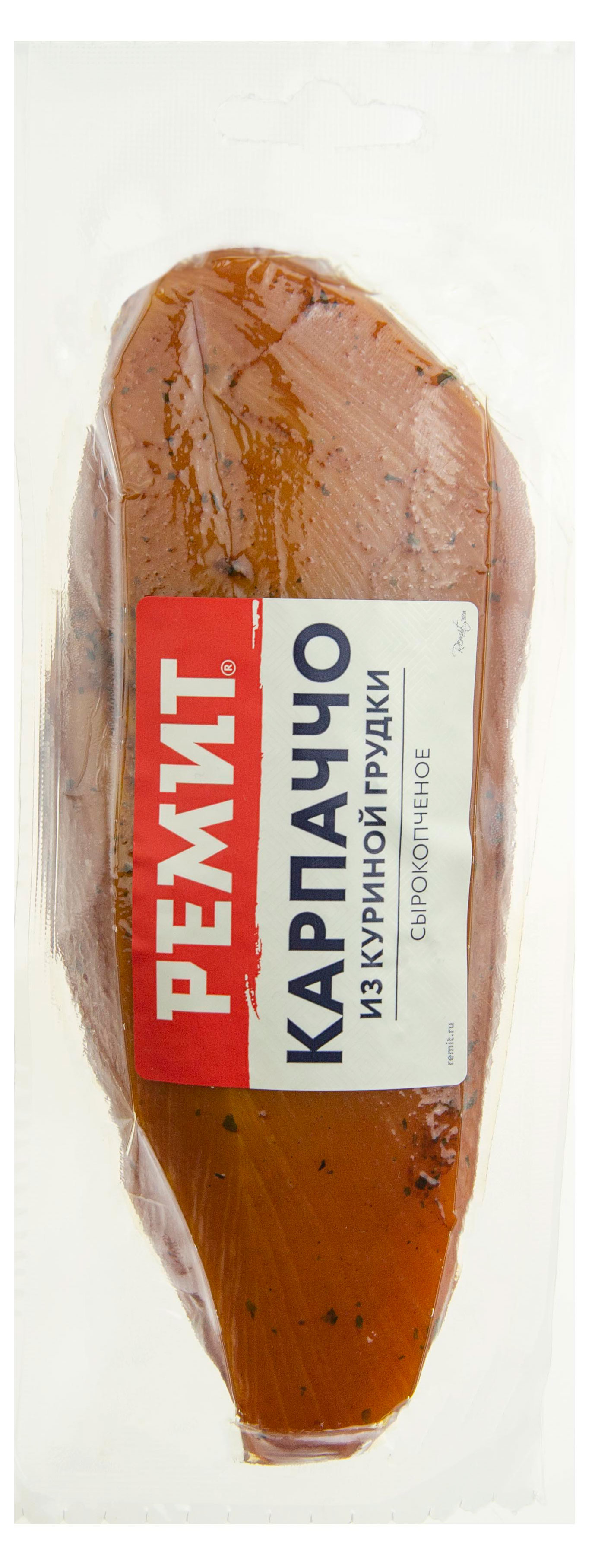 Карпаччо сырокопченый «РЕМИТ» из мяса птицы, ~ 0,5 кг