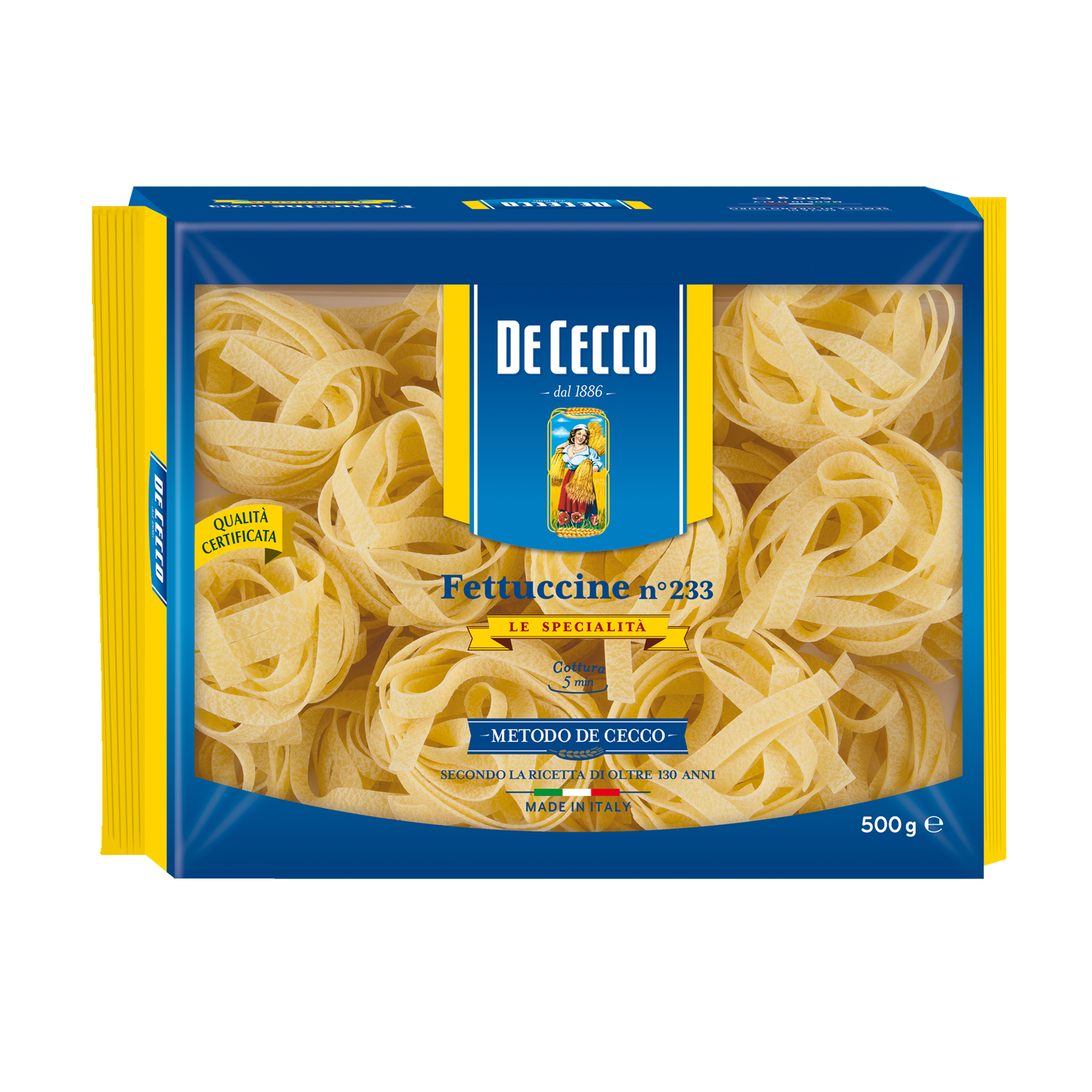 Макаронные изделия De Cecco Fettuccine №233 гнезда Италия, 500 г