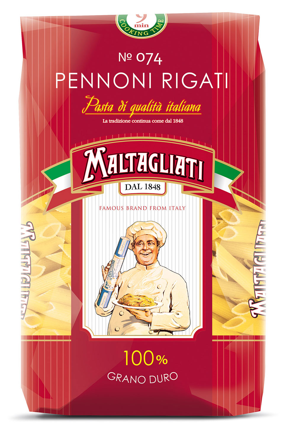 Макаронные изделия Maltagliat рифленые № 074 перья, 450 г