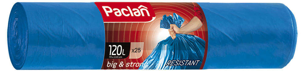 Пакеты для мусора Paclan Big&Strong 120 л, 25 шт