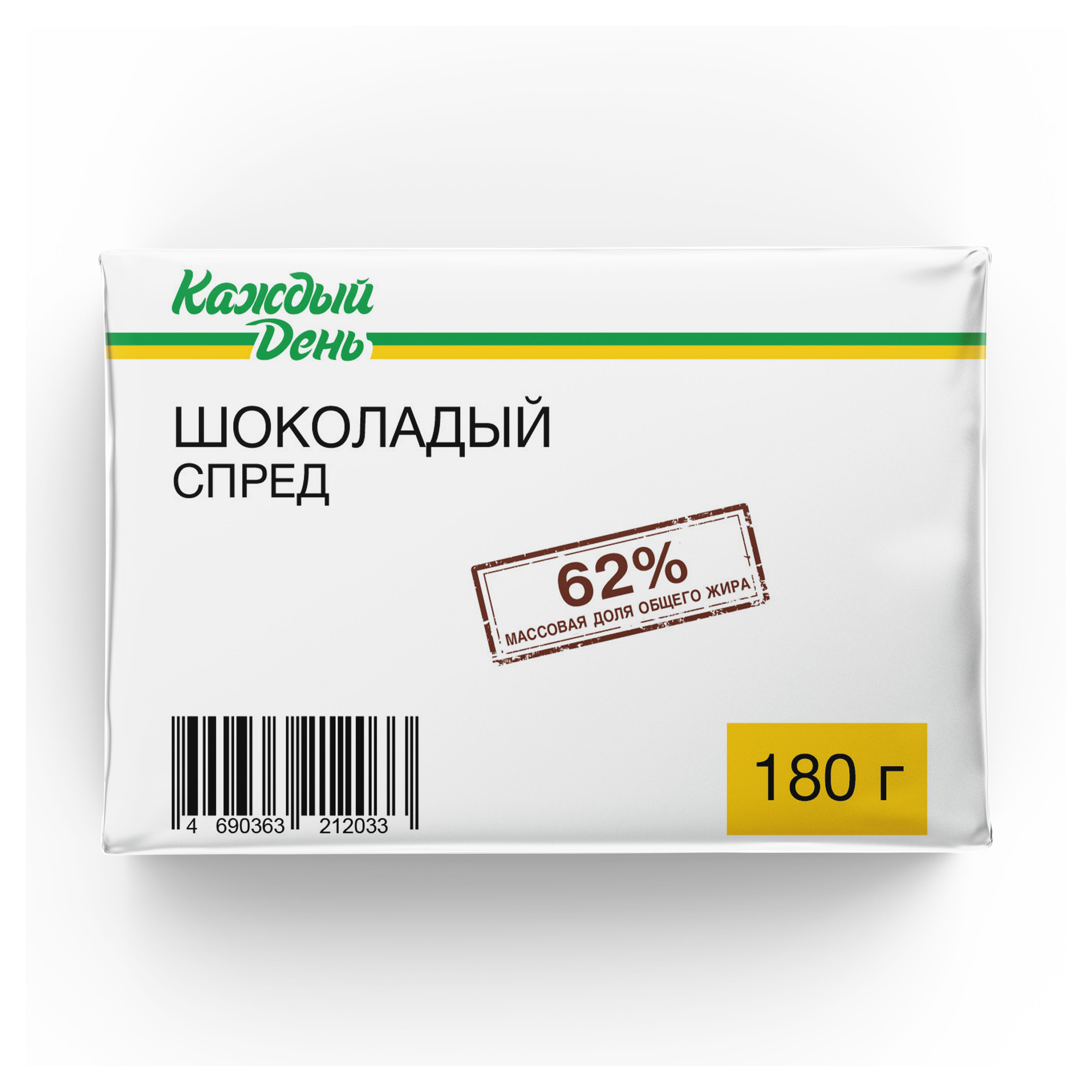 Спред шоколадный «Каждый день» 62%, 180 г