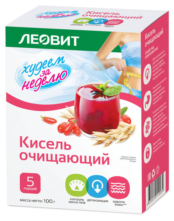 Кисель «Леовит» Худеем за неделю очищающий, 100 г