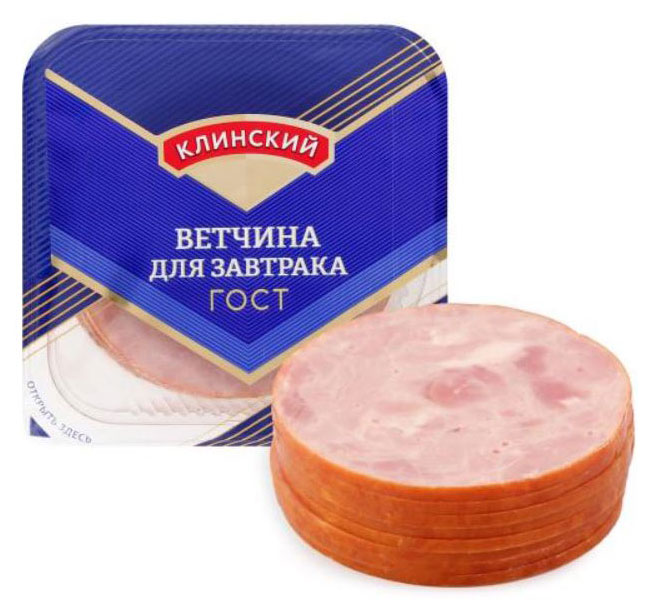 Ветчина для завтрака «Клинский МК» нарезка, 210 г