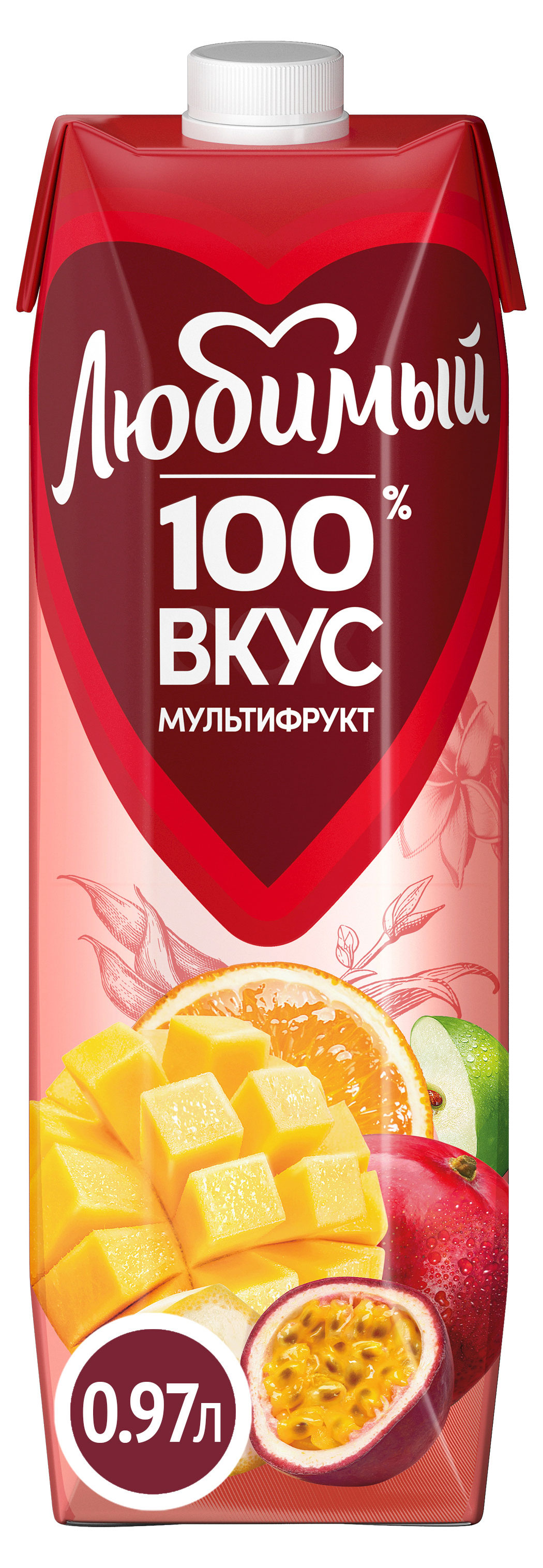 Нектар мультифруктовый «Любимый» с мякотью, 970 мл