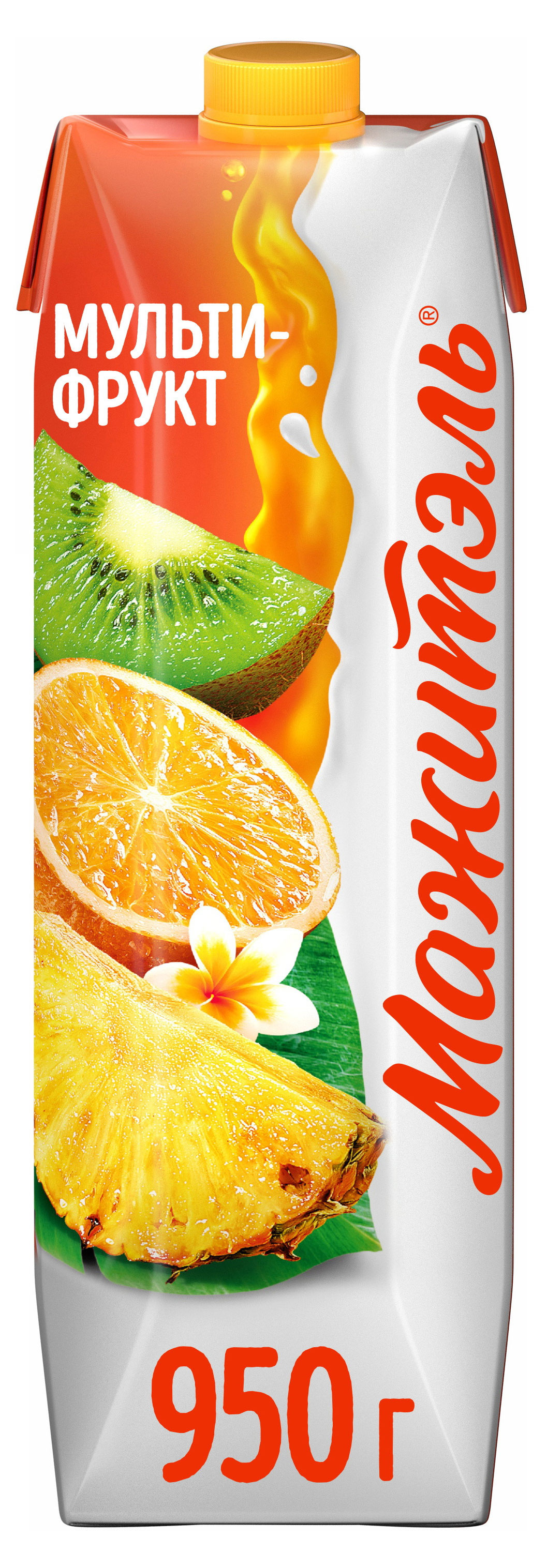 Напиток сывороточно-молочный «Мажитэль» Мультифрукт стерилизованный 0,05% БЗМЖ, 896 мл