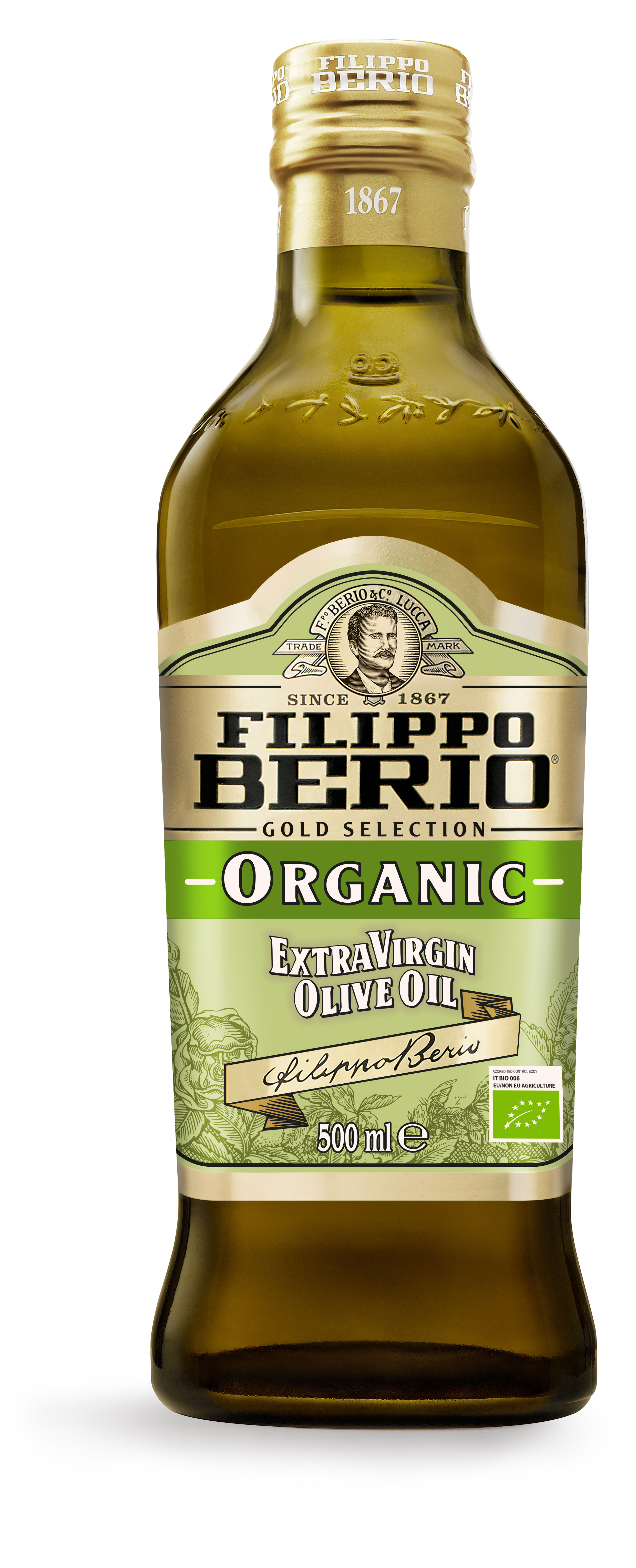 Масло оливковое Filippo Berio Extra Virgin Organic нерафинированное Италия, 500 мл