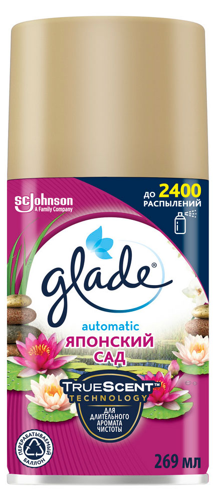 Освежитель воздуха Glade Automatic Японский сад сменный аэрозольный баллон, 269 мл