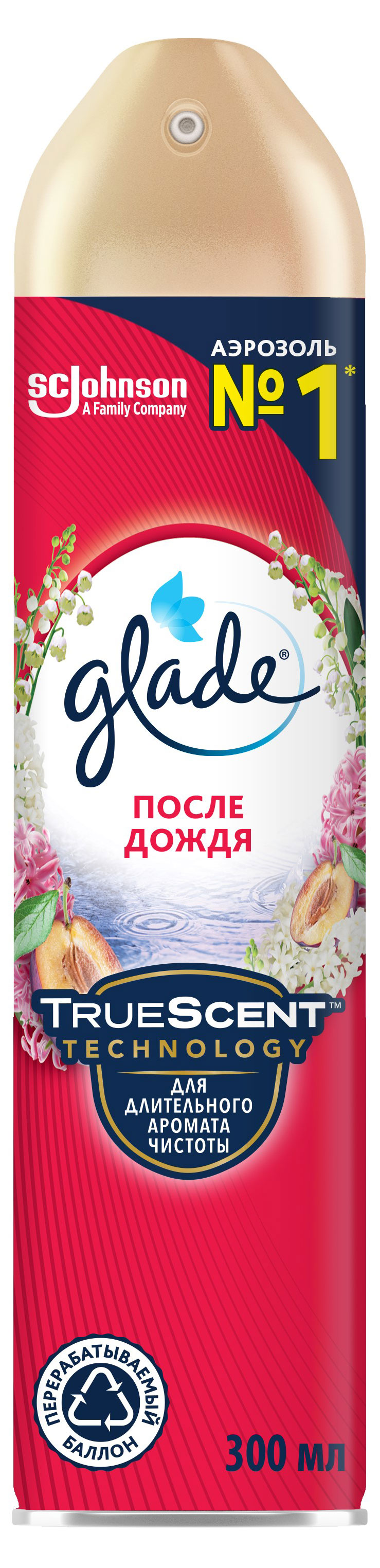 Освежитель воздуха Glade Аэрозоль После дождя, 300 мл