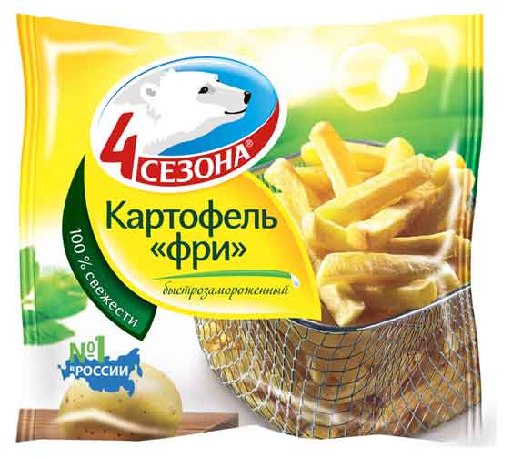 Овощная смесь Картофель фри «4 Сезона» замороженный, 450 г
