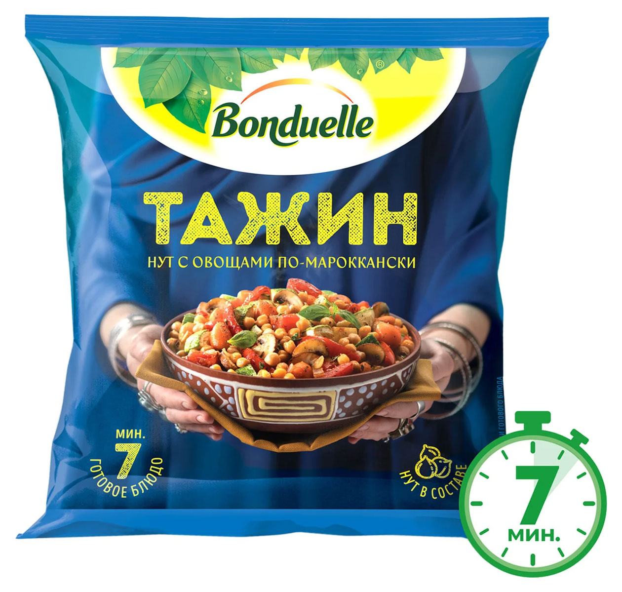 Смесь овощная Bonduelle Нут с овощами по-мароккански Тажин, 400г